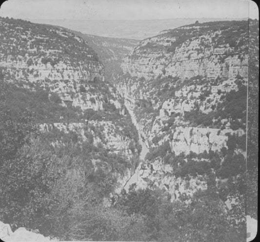 Gorges du Verdon, Fontaine l’Evêque, photo plaque de verre, positif 8,5x10 cm