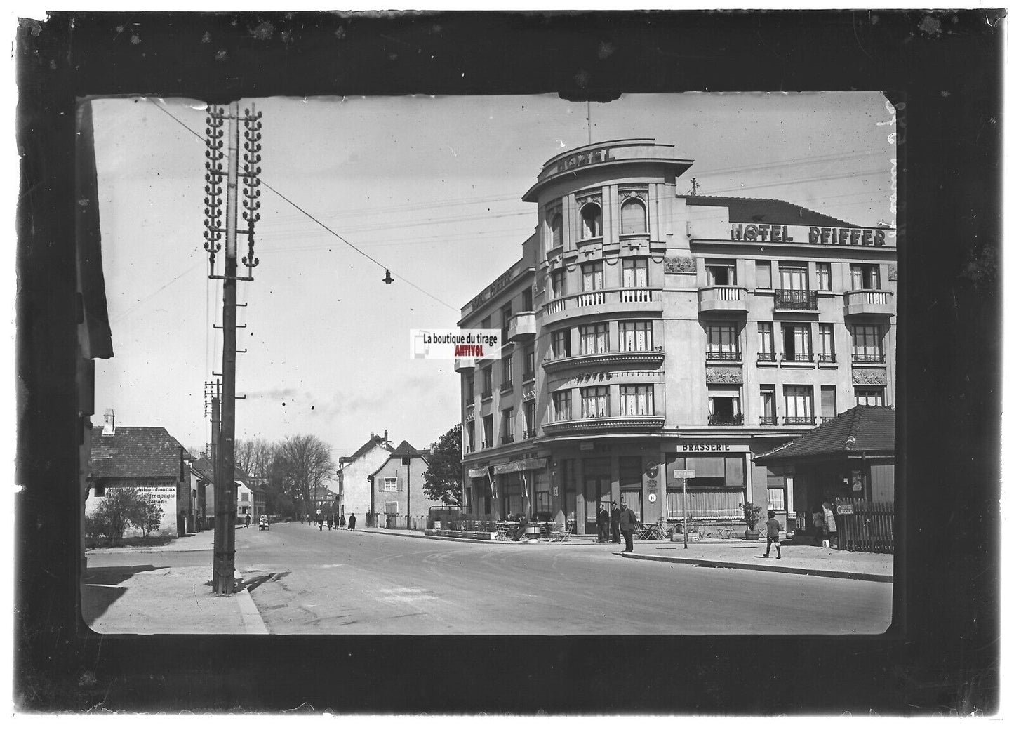 Plaque verre photo ancienne positif noir et blanc 13x18 cm Saint-Louis PFIFFER