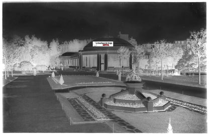 Vittel, Vosges, Plaque verre photo ancienne, négatif noir & blanc 10x15 cm