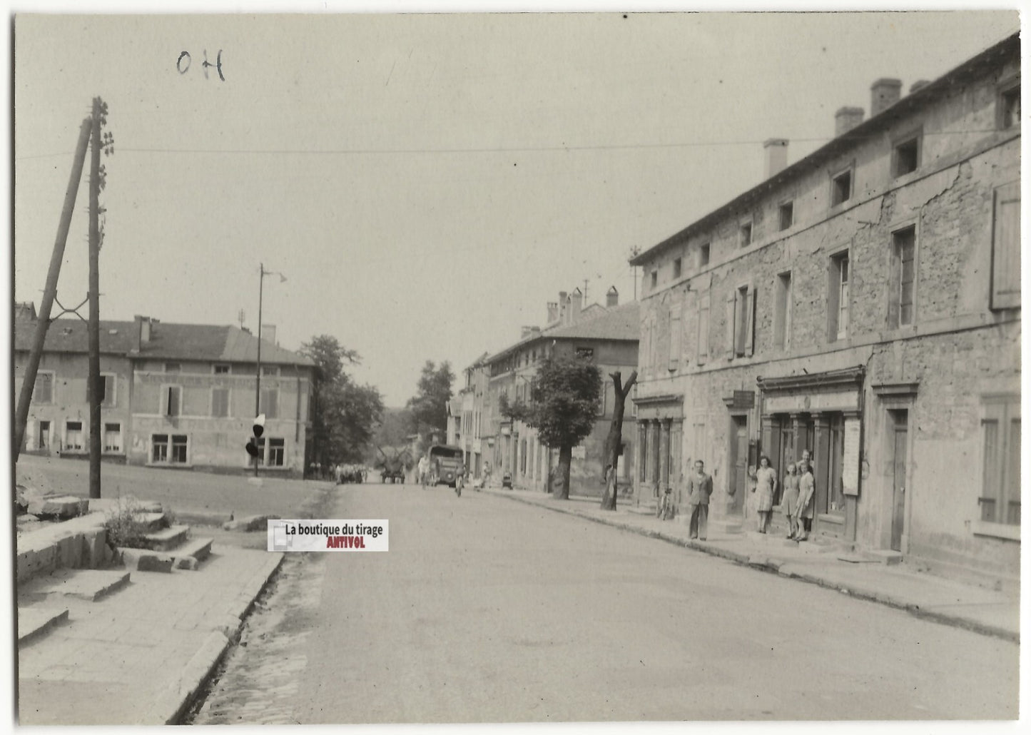 Plaque verre photo ancienne négatif noir et blanc 13x18 cm Stiring-Wendel France