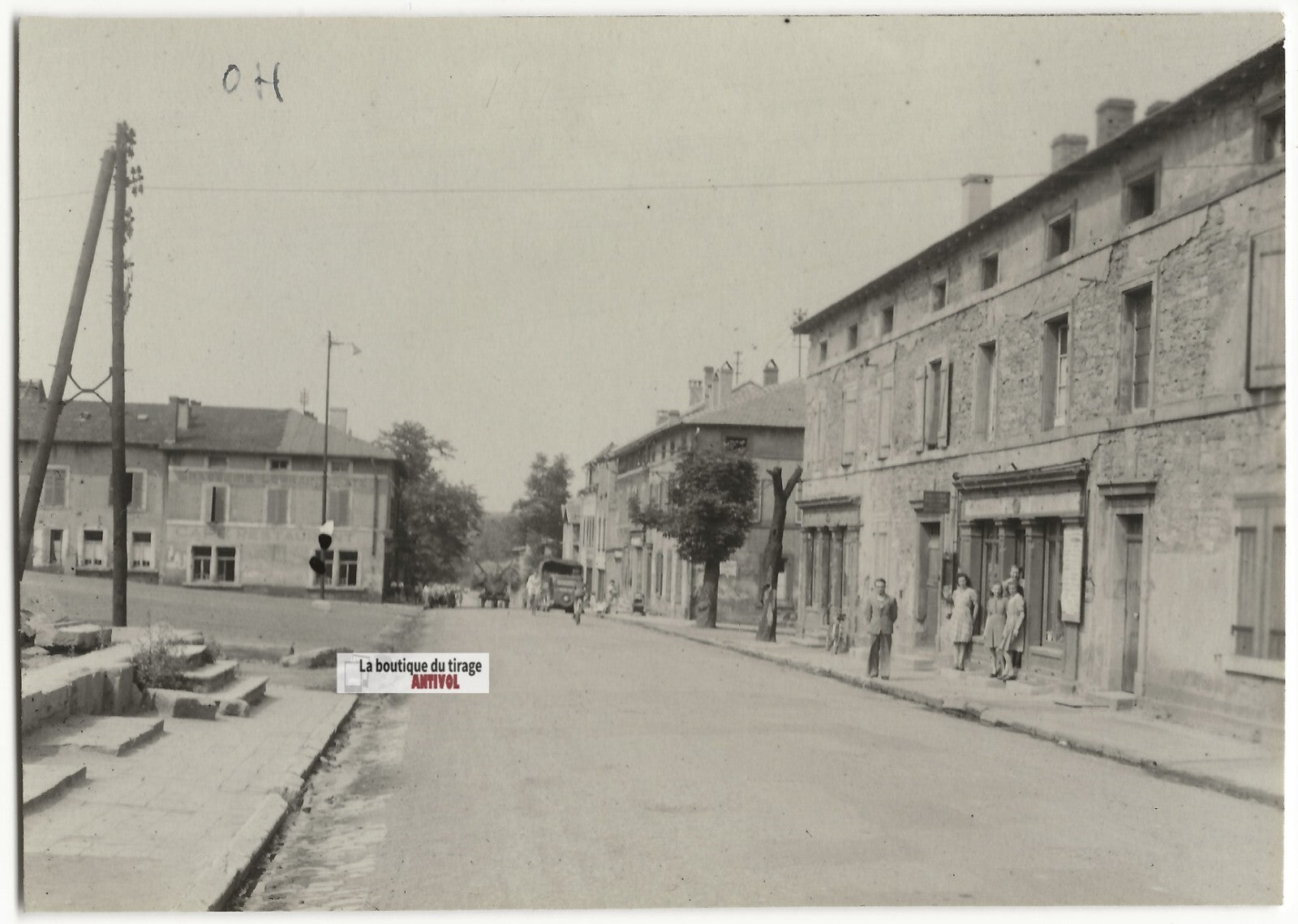 Plaque verre photo ancienne négatif noir et blanc 13x18 cm Stiring-Wendel France