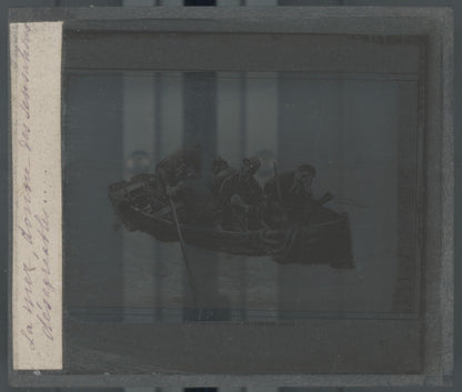 Bateau, dessin Boussod-Valadon, plaque de verre, noir & blanc, positif 8,5x10 cm