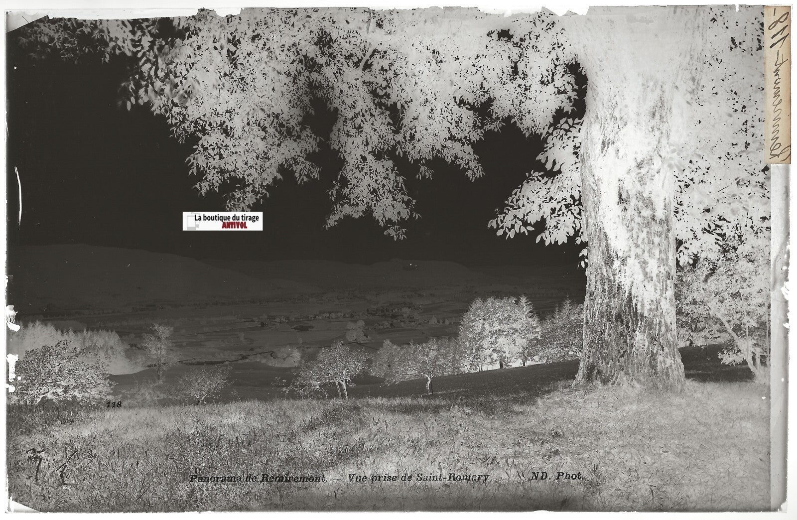 Remiremont, Neurdein, Plaque verre photo vintage, négatif noir & blanc 13x21 cm