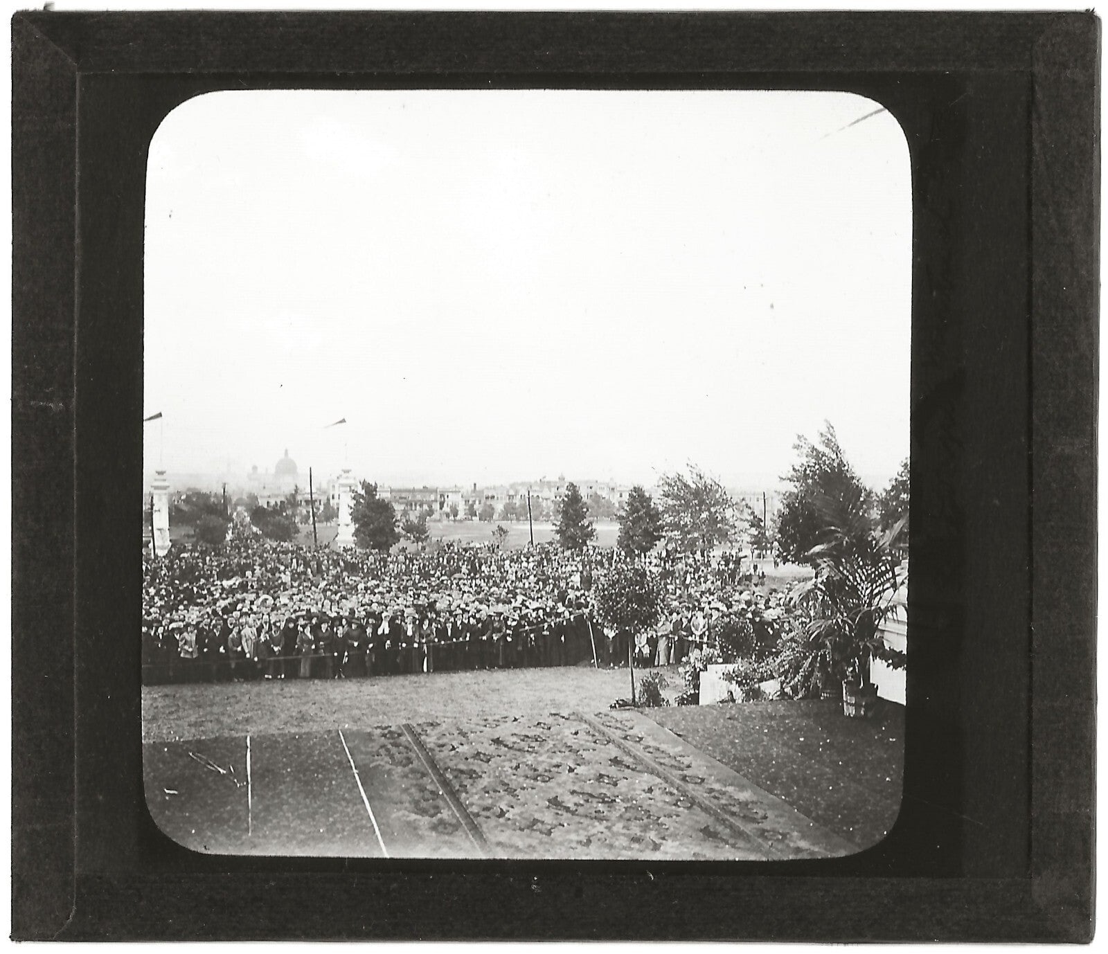 Parc Jeanne-Mance, Canada Montréal, photo plaque de verre, positif 8,5x10 cm