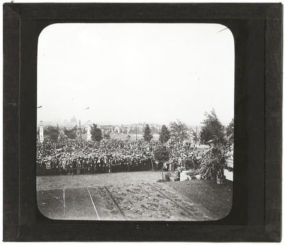 Parc Jeanne-Mance, Canada Montréal, photo plaque de verre, positif 8,5x10 cm