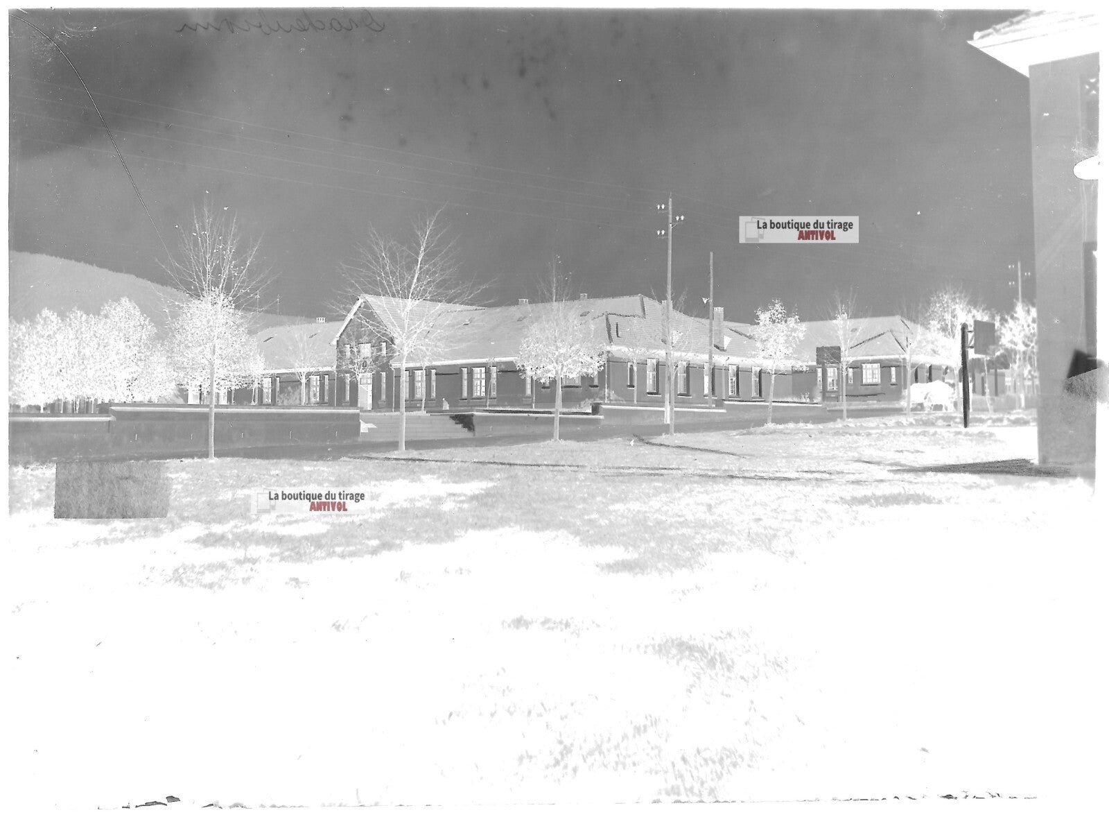 Plaque verre photo ancienne négatif noir et blanc 13x18 cm Drachenbronn 1318622