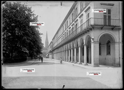 Mulhouse Haut-Rhin Alsace France, photo plaque verre, lot de 5 négatifs 13x18 cm