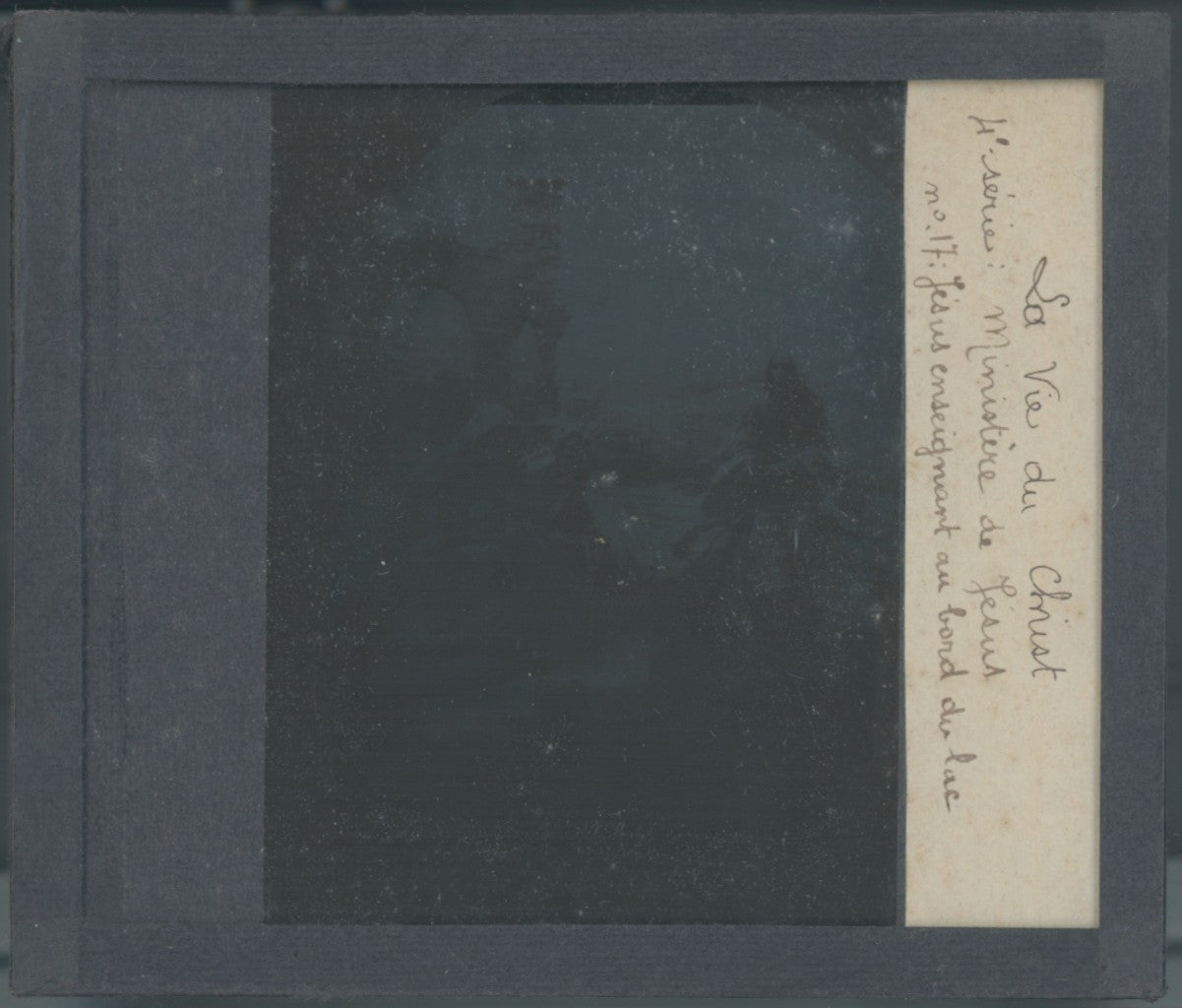 La Vie du Christ, photo plaque verre, noir & blanc, positif 8,5x10 cm