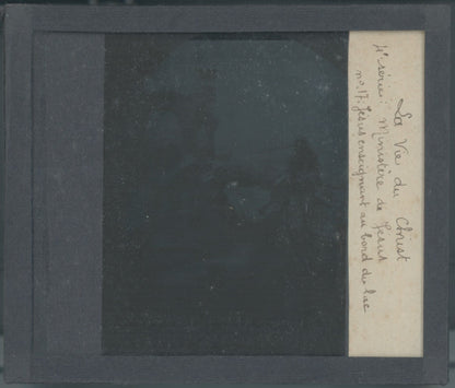 La Vie du Christ, photo plaque verre, noir & blanc, positif 8,5x10 cm