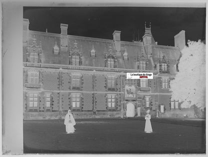 Château Royal de Blois, Plaque verre photo, négatif noir & blanc 9x12 cm