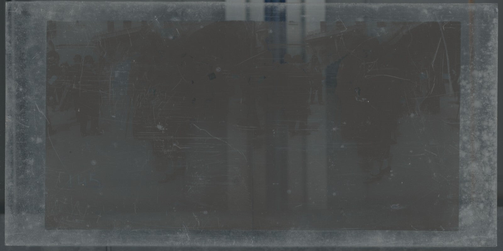 Hippodrome de Longchamp, Paris, plaque verre stéréoscopique, positif 8,5x17 cm