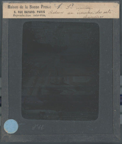 Saint-Martin, photo ancienne plaque verre, noir et blanc, positif 8,5x10 cm