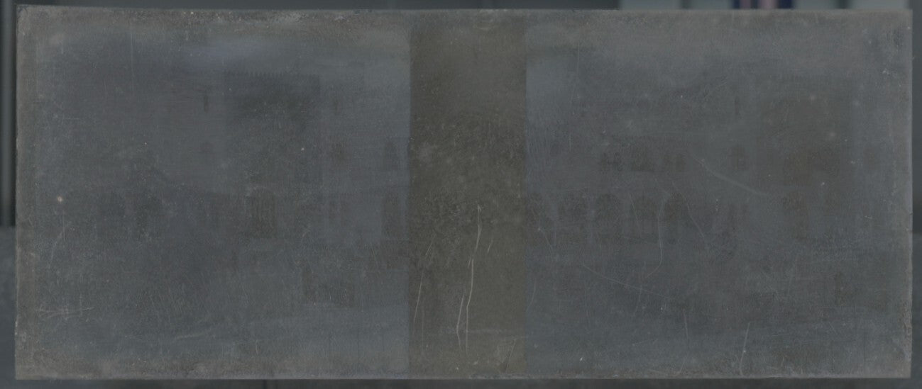 Rabat, Maroc, Plaque verre stéréoscopie, négatif noir & blanc 4,5x10,7 cm