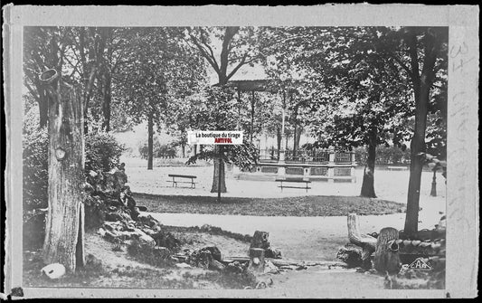 Plaque verre photo ancienne négatif noir & blanc 09x14 cm Charleville-Mézières