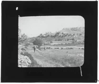 Bargème, village Var, photo ancienne plaque de verre, positif 8,5x10 cm