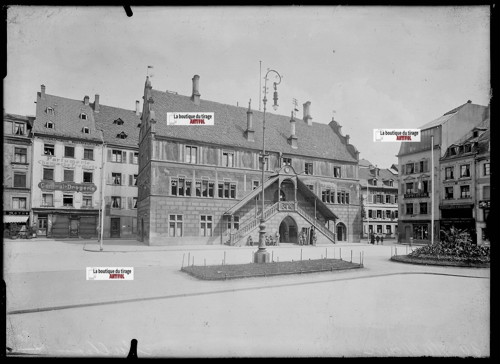 Mulhouse Haut-Rhin Alsace France, photo plaque verre, lot de 5 négatifs 13x18 cm