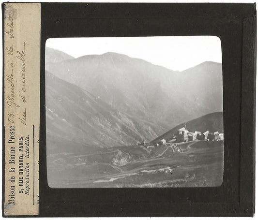 De Grenoble à La Salette-Fallavaux, photo plaque verre, positif 8,5x10 cm