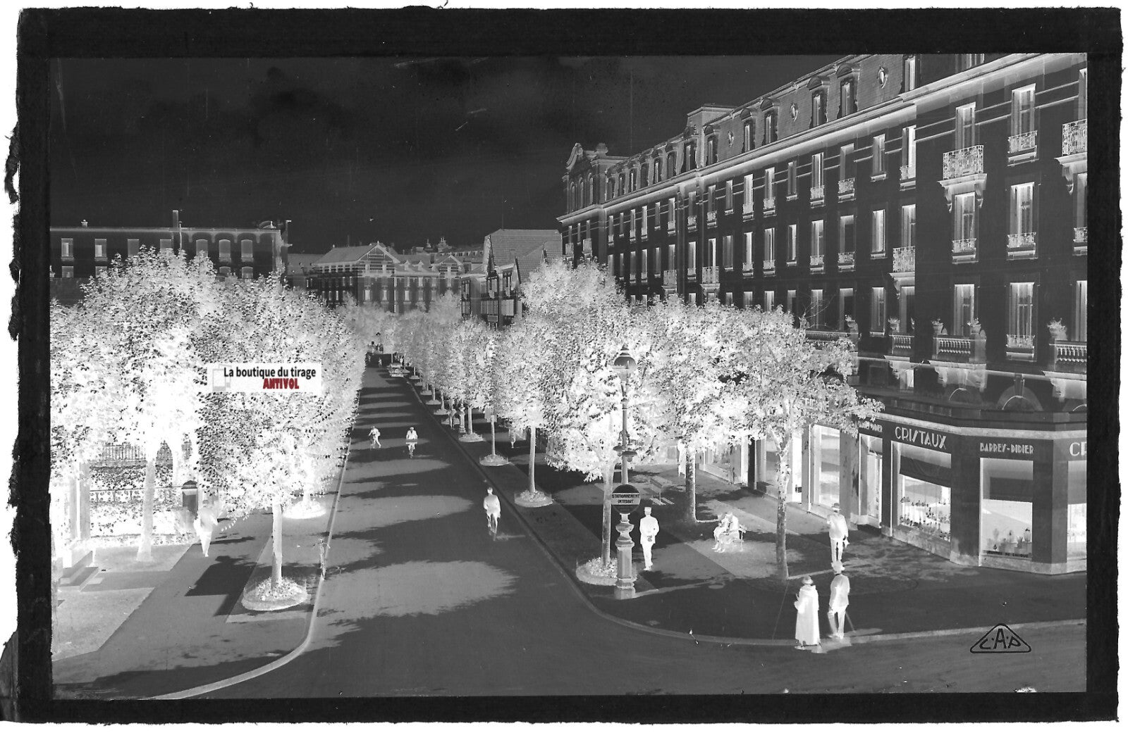Plaque verre photo négatif 9x14 cm, Vittel, Ambroise Bouloumié, Vosges, France