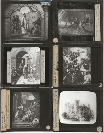 Rouen, Scènes religieuses, photos plaques de verre, lot 10 positifs 8,5x10 cm