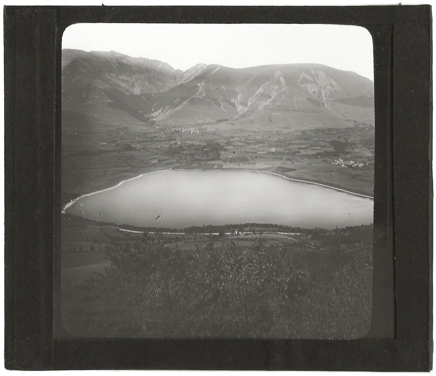 Lac de Pierre-Châtel, photo ancienne, plaque de verre, positif 8,5x10 cm