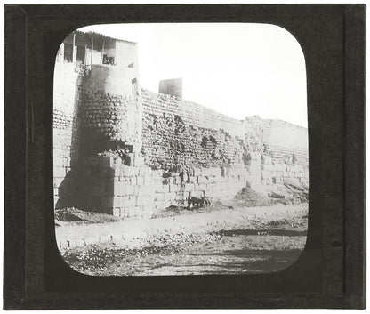 Damas, Saint-Paul, mur, photo ancienne plaque de verre, positif 8,5x10 cm