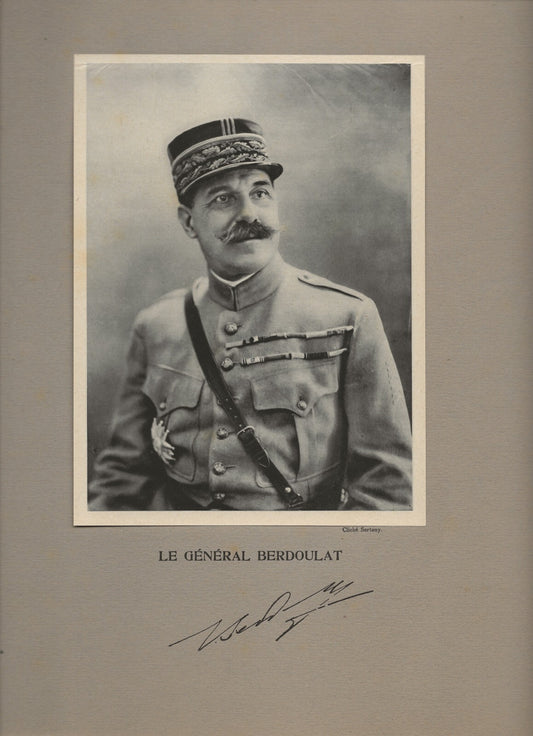 Photo ancienne, portrait militaire général Berdoulat, cliché Sartony, France