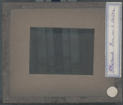 Bateau, Sretensk, Russie, photo plaque verre, noir & blanc, positif 8,5x10 cm