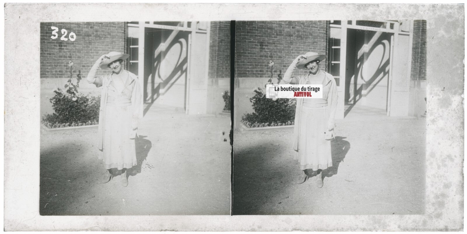 Hippodrome de Longchamp, Paris, stéréoscopie plaque verre, positif 8,5x17 cm