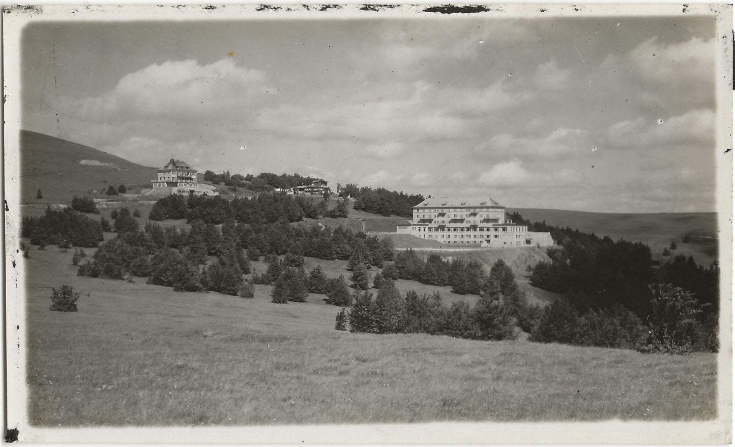 Plaque verre photo ancienne, négatif noir & blanc 9x14 cm, Le Markstein, Oderen