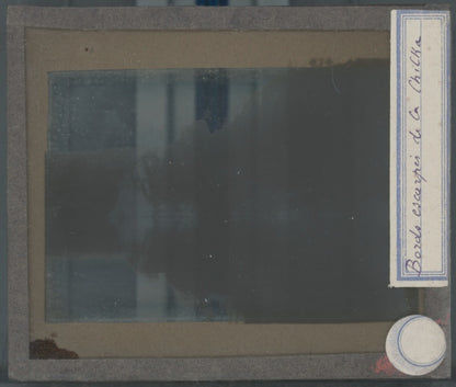 Rivière Chilka, Russie, photo plaque verre, noir & blanc, positif 8,5x10 cm