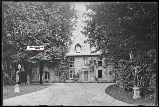 Mont-sous-Vaudrey, château, Plaque verre photo, négatif noir & blanc 10x15 cm