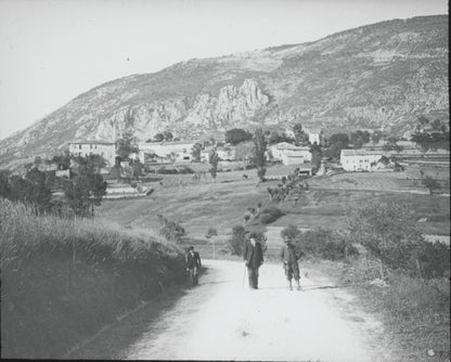La Bastide, village Var, photo ancienne plaque de verre, positif 8,5x10 cm