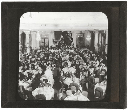 Banquet d’État, Congrès Montréal, photo plaque de verre, positif 8,5x10 cm