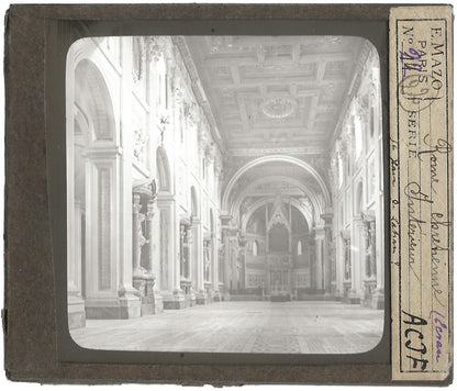 Basilique Saint-Jean-de-Latran, Rome, photo plaque verre, positif 8,5x10 cm
