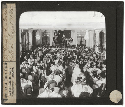 Banquet d’État, Congrès Montréal, photo plaque de verre, positif 8,5x10 cm