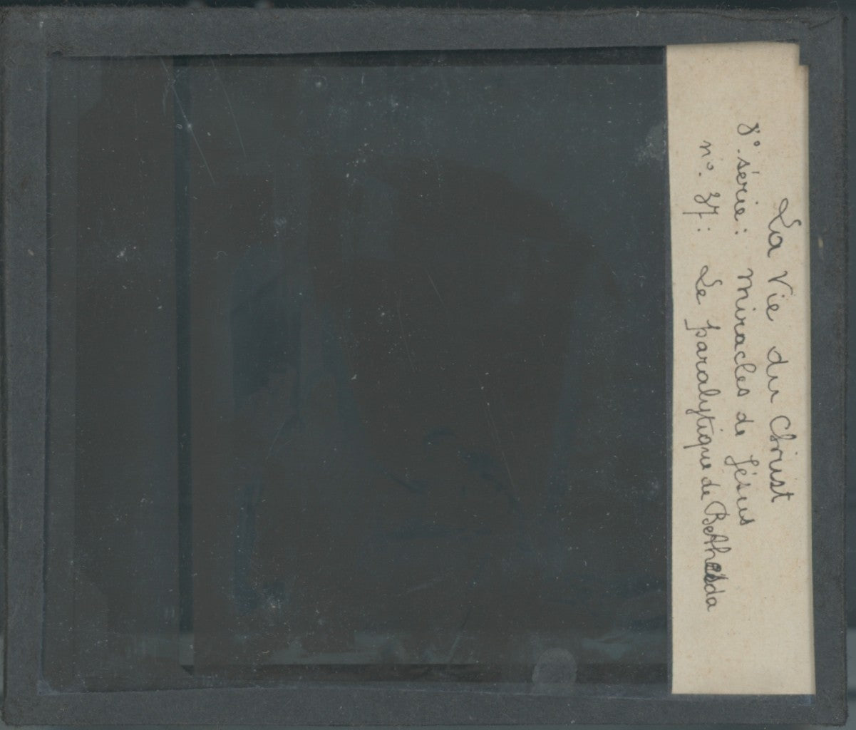 Paralytique de Béthesda, photo plaque verre, noir & blanc, positif 8,5x10 cm