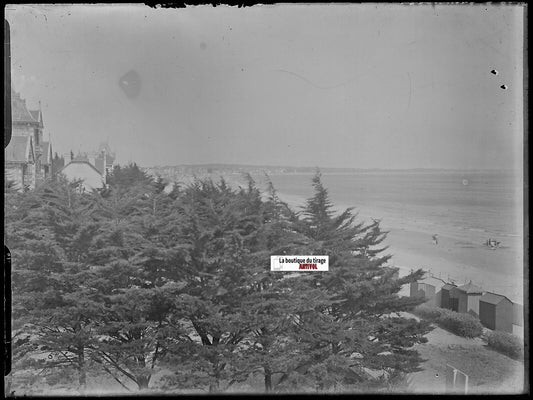 Vers La Baule-Escoublac, Plaque verre photo, négatif noir & blanc 9x12 cm