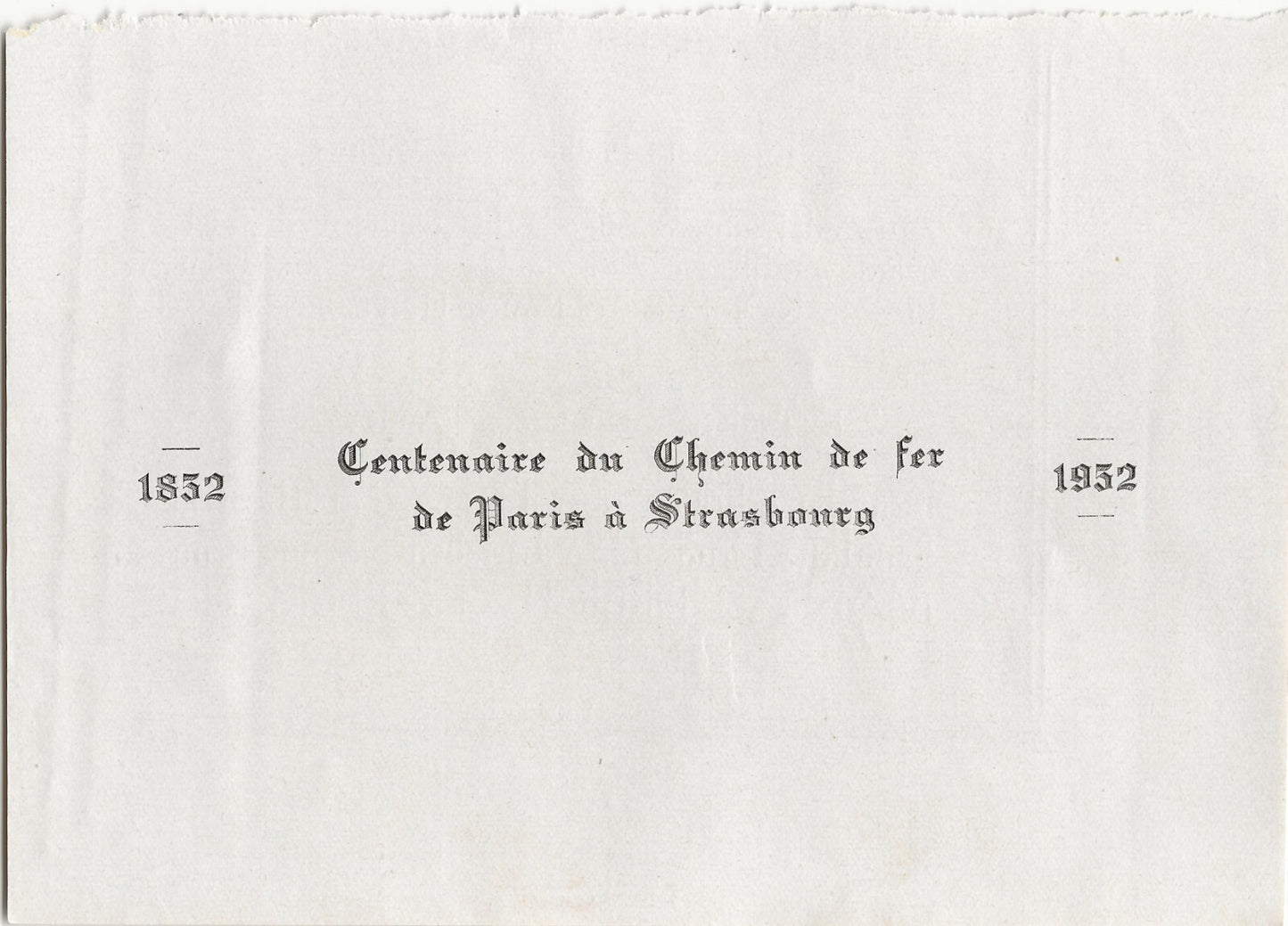 Plaque verre positif noir & blanc 13x18 cm Paris Strasbourg 1852 1952 train SNCF