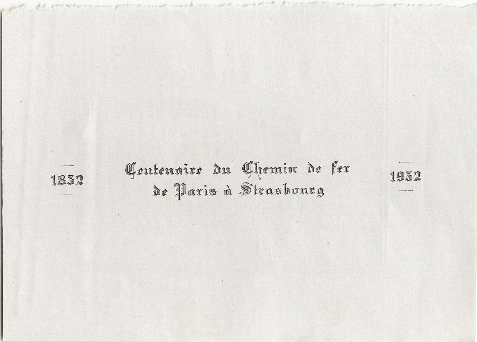 Plaque verre positif noir & blanc 13x18 cm Paris Strasbourg 1852 1952 train SNCF