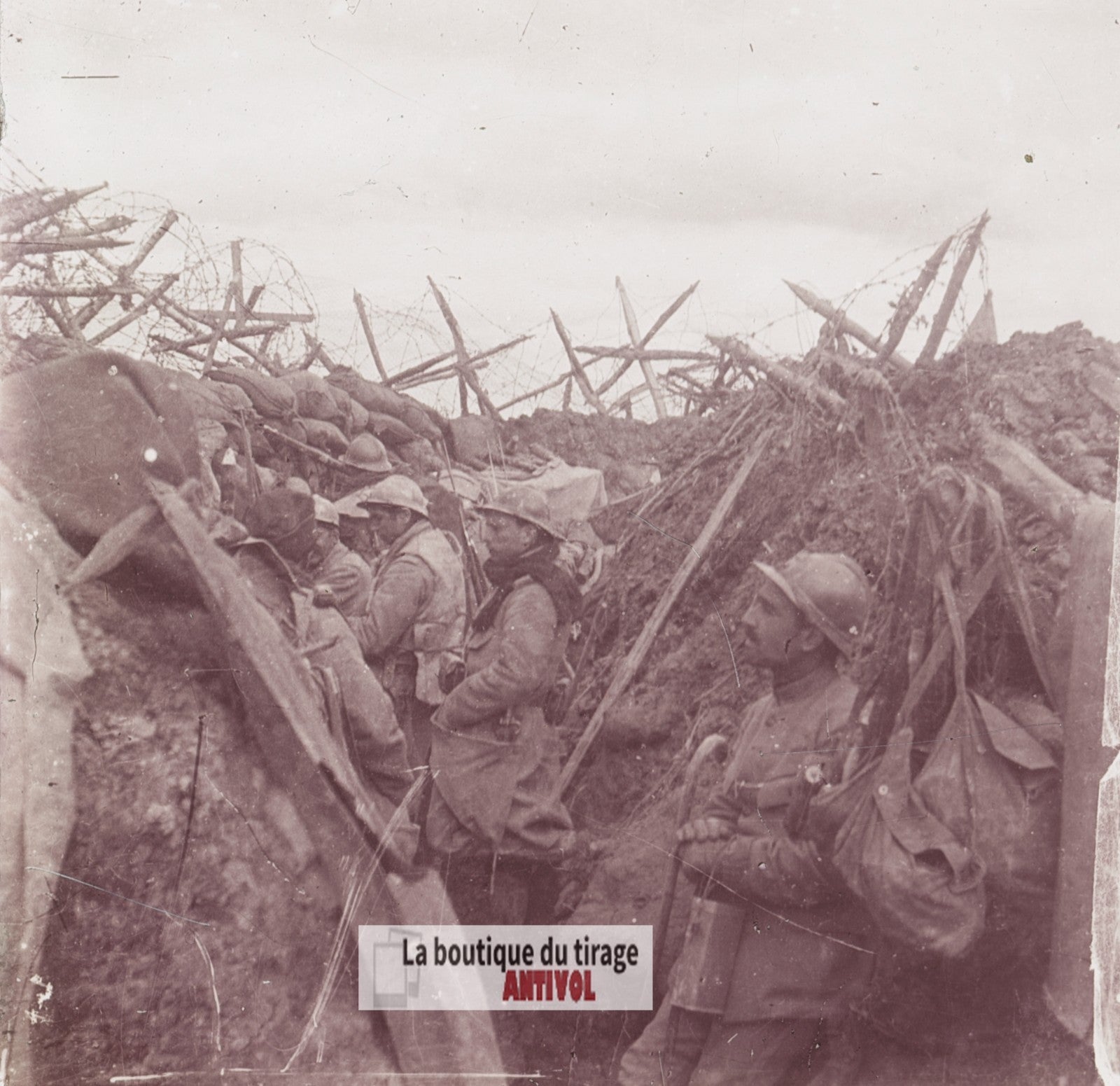 Ville-sur-Tourbe, Massiges, guerre WW1, plaque verre stéréo, photo 4,5x10,7 cm