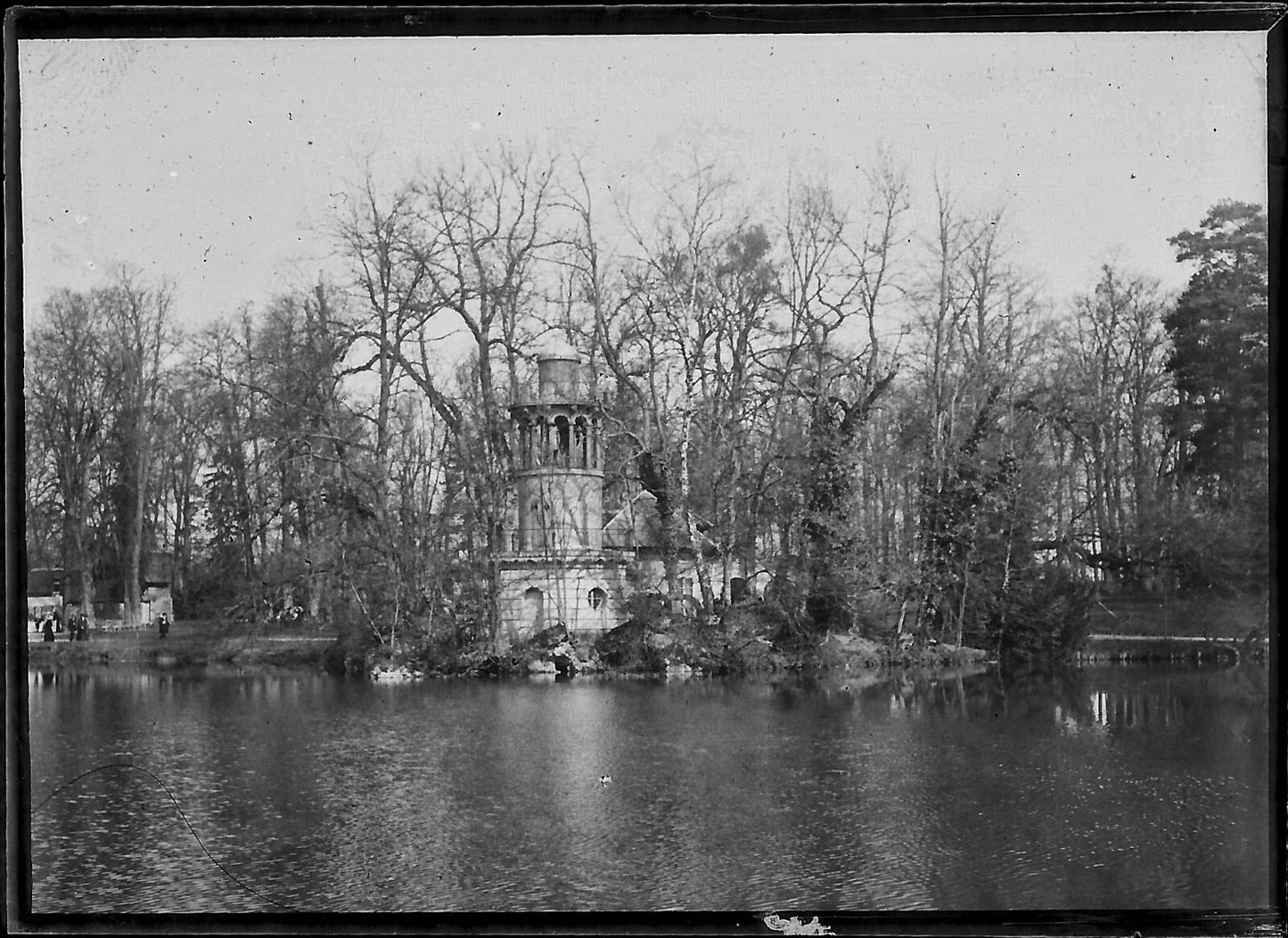Plaque verre photo ancienne négatif 6x9 cm Trianon Versailles Parc, antiquité
