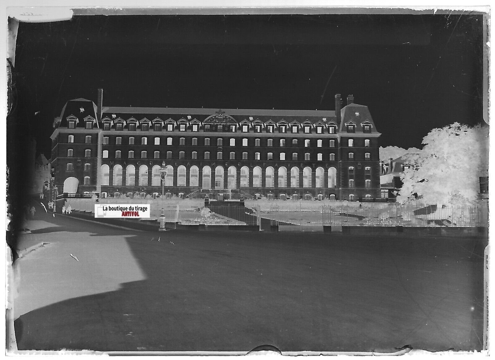 Rennes, Palais Saint-Georges, Plaque verre photo, négatif noir & blanc 6x9 cm