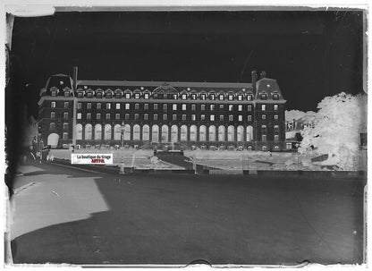 Rennes, Palais Saint-Georges, Plaque verre photo, négatif noir & blanc 6x9 cm