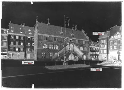 Mulhouse Haut-Rhin Alsace France, photo plaque verre, lot de 5 négatifs 13x18 cm