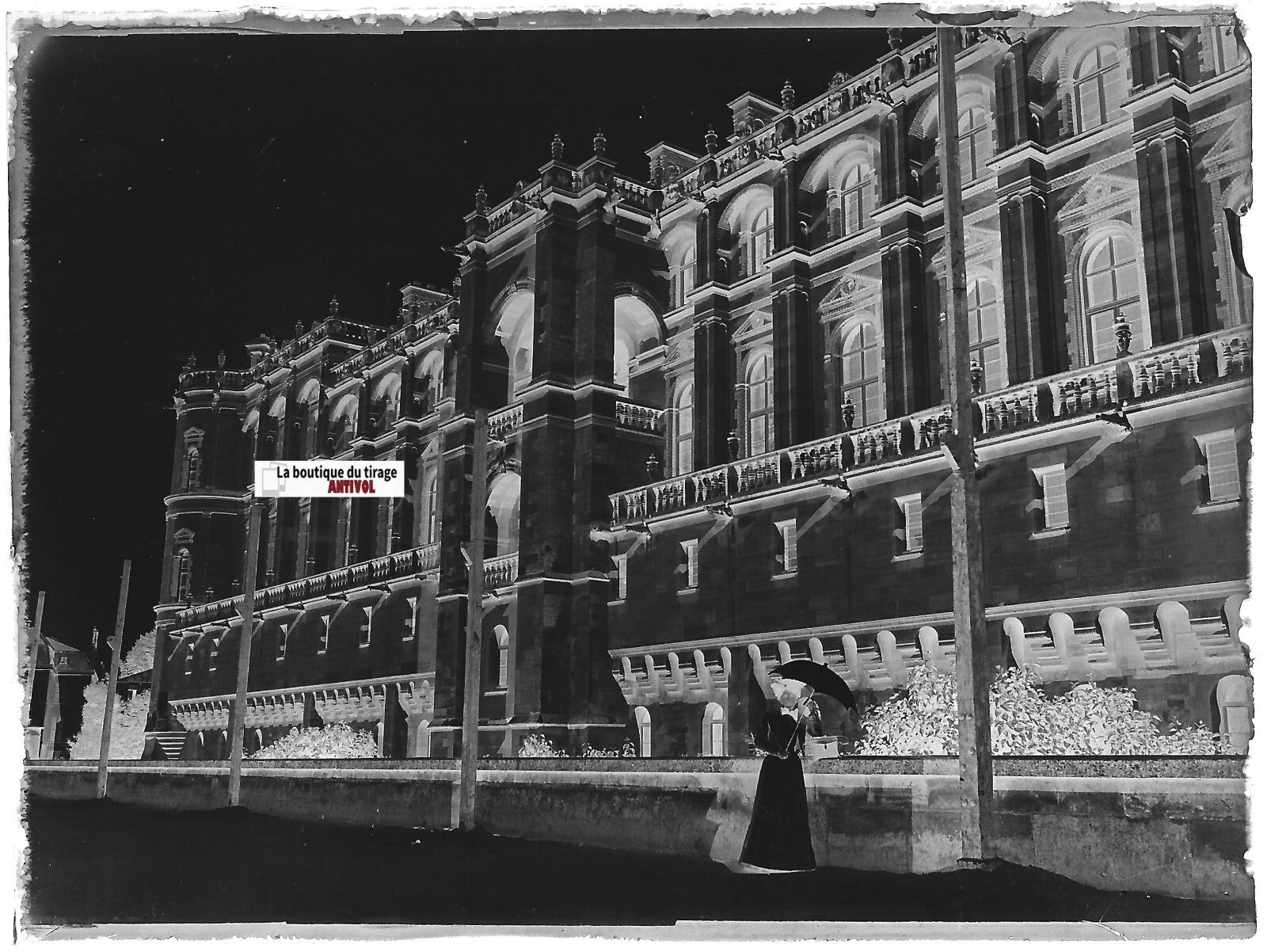 Château Saint-Germain-en-Laye, Plaque verre photo, négatif noir & blanc 9x12 cm