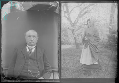 Belgique, famille, campagne, photo plaque verre, lot de 10 négatifs 13x18 cm