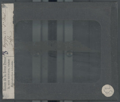 Plage de Jaffa, Israël, photo plaque verre, noir & blanc, positif 8,5x10 cm