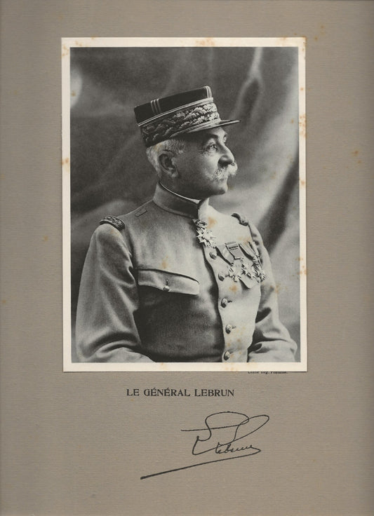 Photo ancienne, portrait militaire général Lebrun, cliché Eugéne Fontaine France
