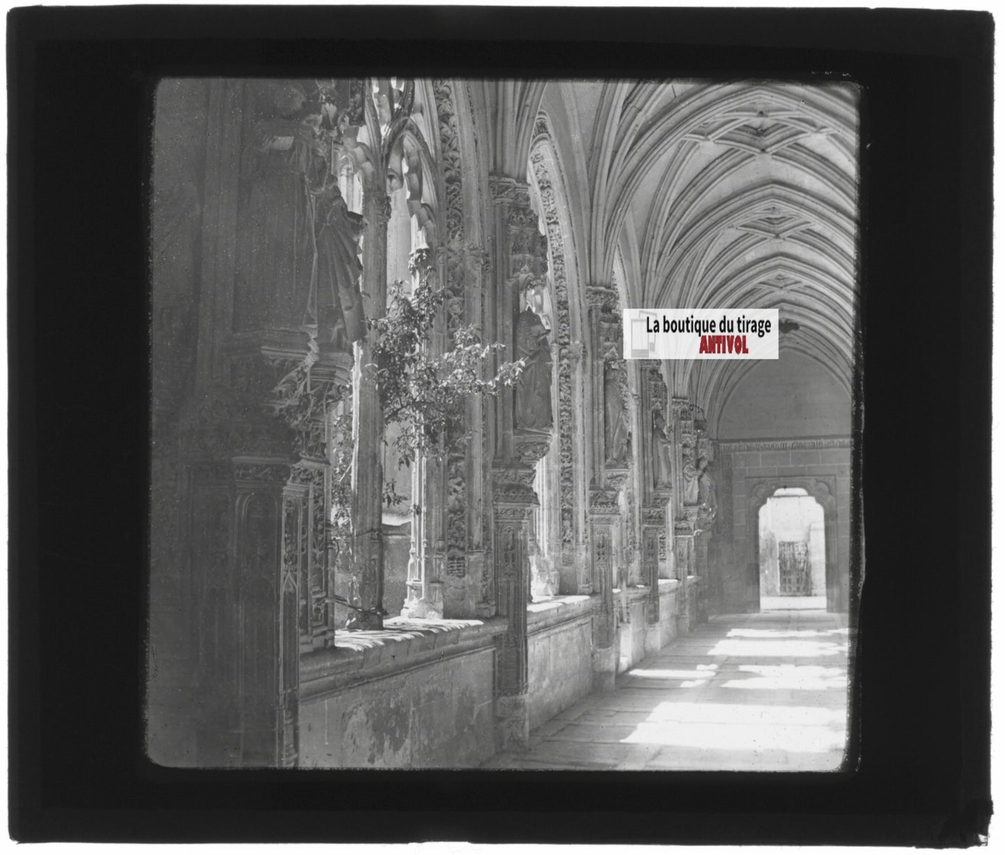 Monastère de Saint-Jean des rois, photo plaque de verre, positif 8,5x10 cm