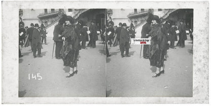 Hippodrome de Longchamp, Paris, plaque verre stéréoscopique, positif 8,5x17 cm